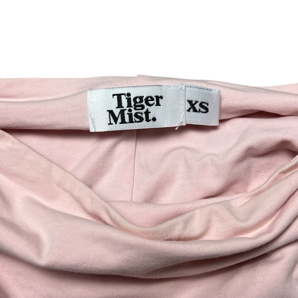 Tiger Mist Mini Skirt Pink Women’s Size XS Ruched Contrast Knot Side Skirt - Picture 5 of 8